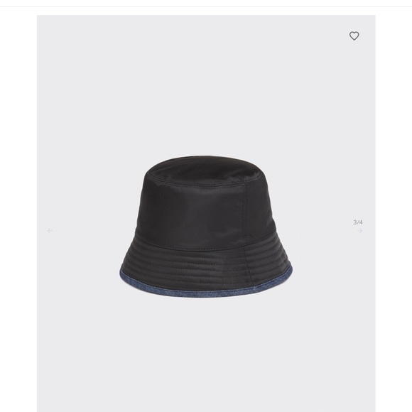 MSRP $795! Double-Sided Authentic Prada Re-Nylon & Denim Bucket Hat Size Medium - Picture 11 of 14